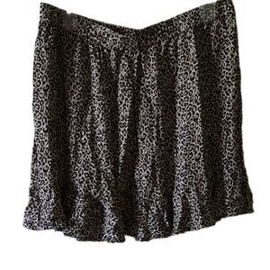 American Eagle Black and White Leopard Print Skirt, Women's Size Large